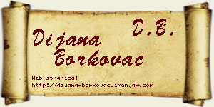 Dijana Borkovac vizit kartica